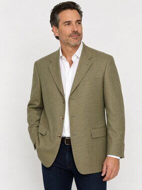 Austin Reed London Pure New Wool Houndstooth Sport Coat Blazer Men’s 44R